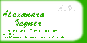 alexandra vagner business card